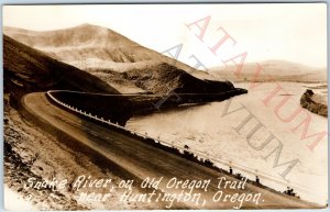 c1940s Huntington, OR RPPC Snake River Old Oregon Trail Scenic Real Photo A164