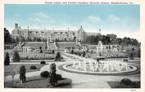 Grand Lodge from Formal Gardens Masonic Room - Elizabethtown, Pennsylvania PA...