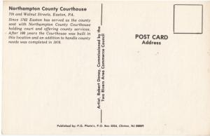 Northampton County Courthouse, Easton, PA, unused Postcard