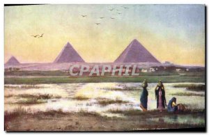 Postcard Ancient Egypt Egypt Pyramids of Gizeh Evening