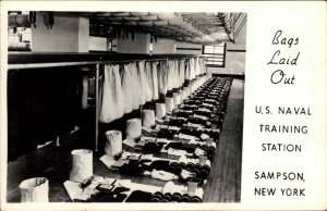 Sampson New York NY US Naval Training Station Real Photo Vintage Postcard