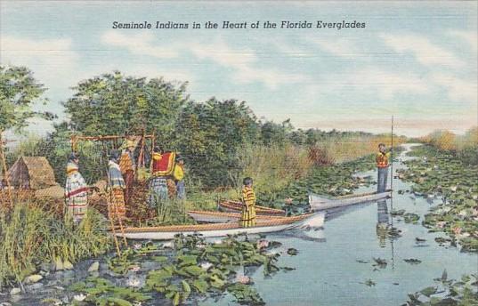 Florida Seminole Indians In The Heart Of The Everglades Curteich