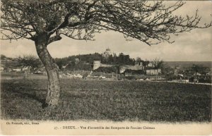 CPA DREUX-Vue d'ensemble des Remparts de l'ancien Chateau (42971)