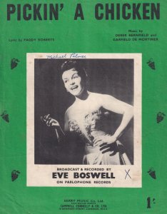 Pickin A Chicken Eve Boswell 1950s Sheet Music