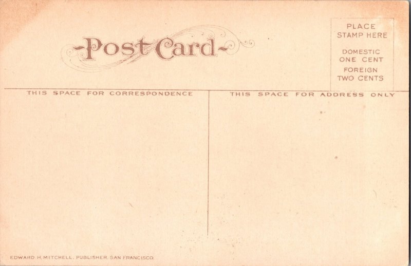 Long Beach CA Bath House Entrance Edward H Mitchell Postcard c1915