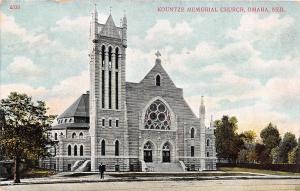 OMAHA NE KOUNTZE MEMORIAL CHURCH POSTCARD c1910