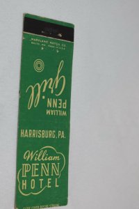 William Penn Grill Harrisburg PA 20 Strike Matchbook Cover