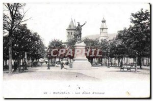 Old Postcard Bordeaux Allees D & # 39Amour