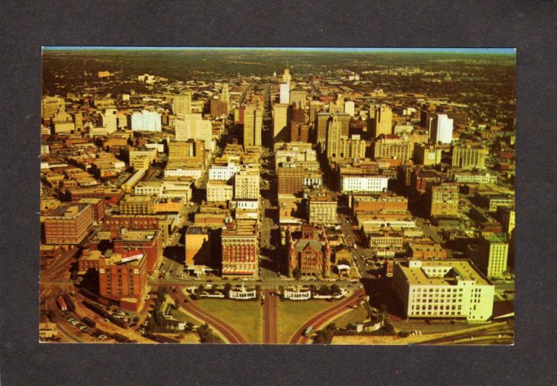 TX Downtown Dallas Texas Bldgs Expressway Skyscrapers Postcard Carte Postale