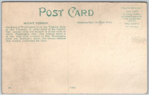 Mount Vernon Virginia c1910 Postcard Mount Vernon George Washington's Mansion