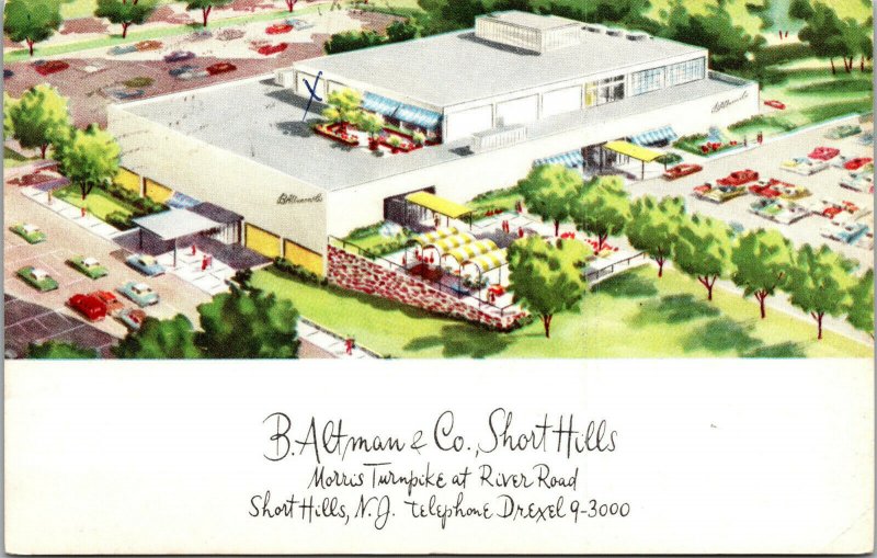 Vtg 1950s B Altman & Company Department Store Short Hills New Jersey NJ Postcard