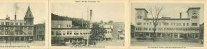 Tri-Fold Postcard Of 3 Hotels, 1925 thru 1927 White River Junction, VT