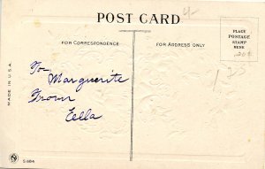 Greeting - Christmas, Santa Claus. Blue Suit