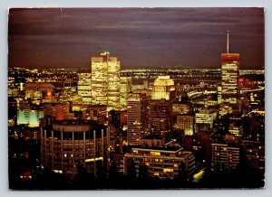 c1981 Aerial Night View of Montreal Quebec Canada 4x6 VINTAGE Postcard 0313