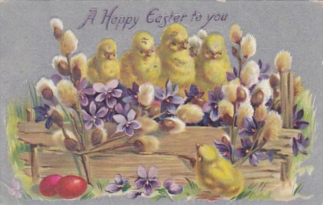 Tucks Happy Easter With Young Chicks 1909