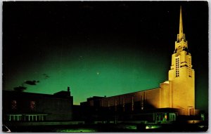 1968 Twilight Beautiful First Methodist Church Corpus Christi Texas TX Postcard