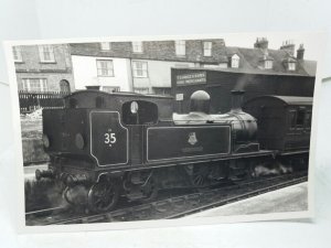 Original Vintage Photo Steam Train Locomotive no 35 at Cowes Station 1950s