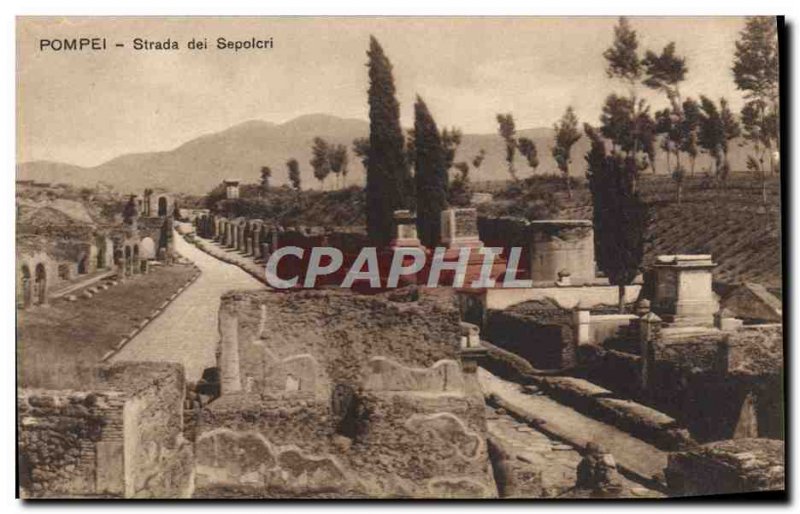 Postcard Ancient Pompeii Strada Dei Sepolcri