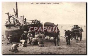 Old Postcard Donkey Mule Berck Beach Beach