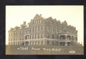 RPPC YORK NEBRASKA IOOF HOME ODD FELLOWS VINTAGE REAL PHOTO POSTCARD