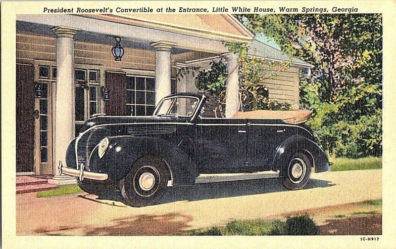 Roosevelt's Convertible Little White House Warm Springs GA Standard View Card 