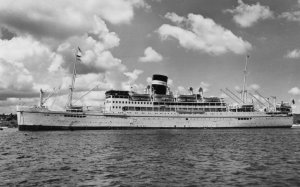 SS Aronda British India Ship Karachi Service Real Photo Postcard