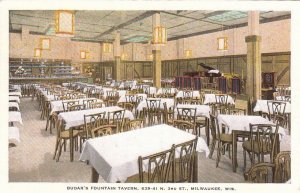 Postcard Budar's Fountain Tavern Milwaukee WI