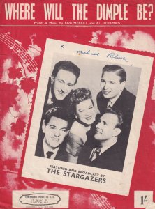 Where Will The Dimple Be The Stargazers 1950s Sheet Music