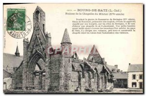 Old Postcard Bourg de Batz Chapel Ruins of Mulberry