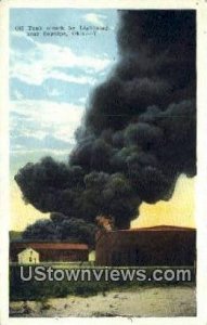 Oil Tank struck by lightning - Sapulpa, Oklahoma