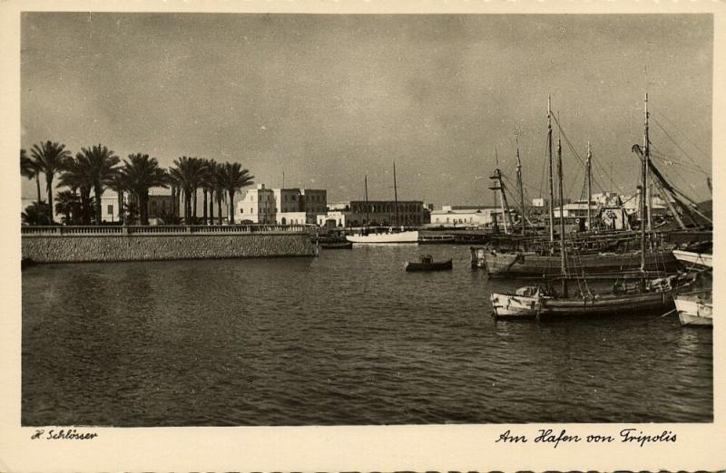 libya, TRIPOLIS TRIPOLI, Harbour Scene (1940s) H. Schlösser Photo