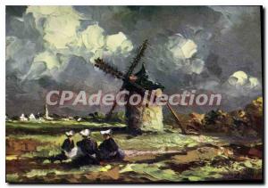 Modern Postcard Van Pointe du Finistere Old Mill Cleden Cap Sizun