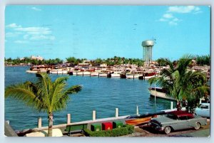 Ft. Lauderdale Florida FL Postcard Bahia Mar Yacht Basin c1959 Vintage Antique