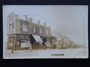 Bradford ECCLESHILL Stony Lane shows SMITHS FISH & CHIP SHOP c1910 RP Postcard