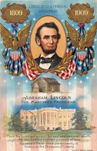 G79/ Patriotic Postcard c1910 Abraham Lincoln Centennial Eagles 21