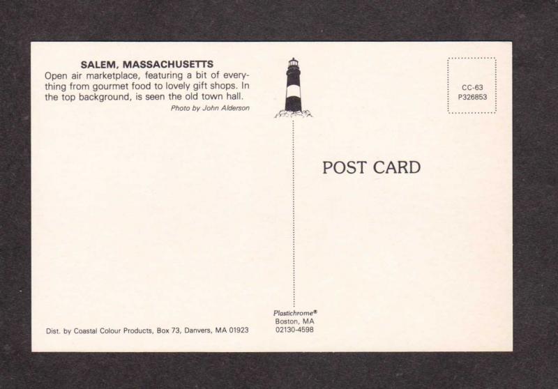 MA Salem Market Place Mass Massachusetts Postcard Witch Town City