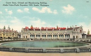 Alaska Yukon Pacific Expo, Central News No A389, Geyser Basin, Buildings