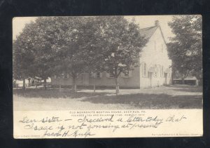 DEER RUN PENNSYLVANIA PA. MENNONITE MEETING HOUSE 1907 VINTAGE POSTCARD