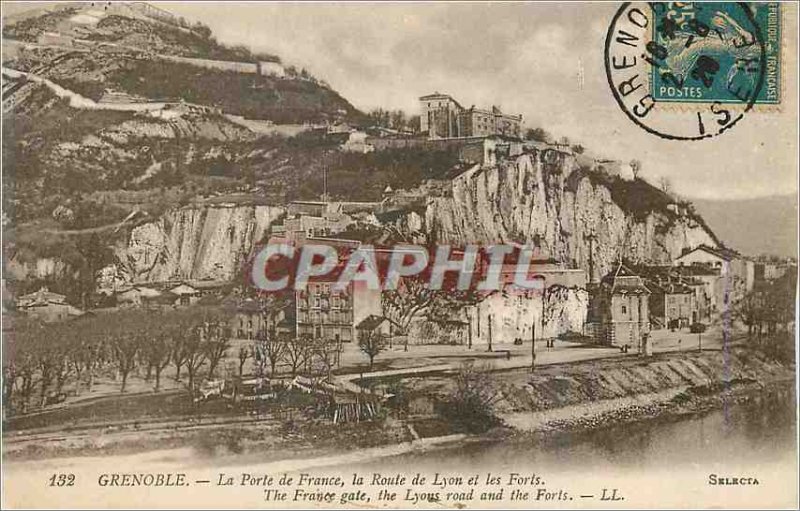 'Old Postcard Grenoble Door of France''s drive from Lyon and Forts'