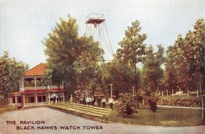 The Pavilion BLACK HAWK'S WATCH TOWER Rock Island, IL c1910s Vintage Postcard