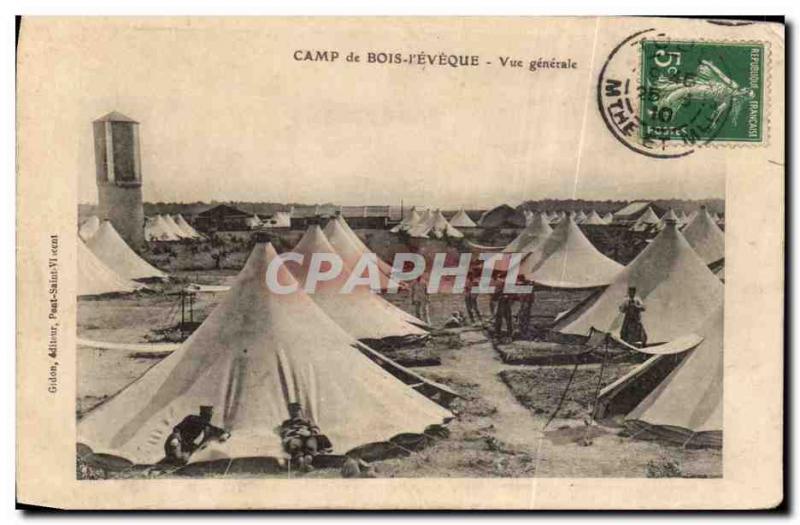 Old Postcard Wood Army Camp The bishop General view