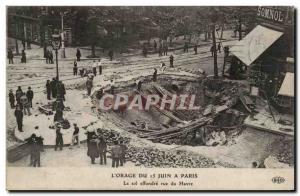 Old Postcard the & # 39orage 15 June Paris PLe ground collapses du Havre