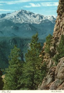 Postcard Rampart Range Road Mountains & Plains Panorama Pikes Peak Colorado CO