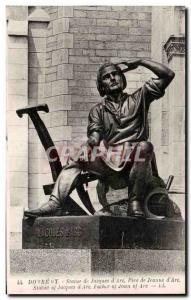 Postcard Old Domremy Statue of Jacques d'Arc Pere Joan of Arc Statue of Jacqu...