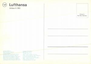 Lufthansa Airbus A 300 in Flight Vintage Postcard (J31881)