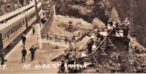 ALBERTA CANYON BC CA~CANADIAN PACIFIC RAILROAD-OBSERVATION-REAL PHOTO POSTCARD