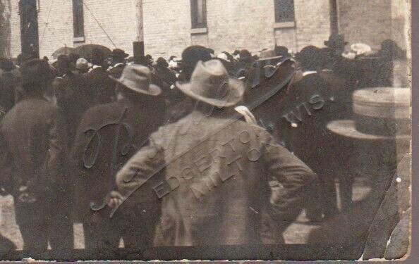 Edgerton WISCONSIN RPPC 1908 BALLOON LAUNCH Ascension nr Milton Madison CROWD WI