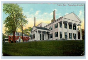 1911 Augusta General Hospital Augusta Maine ME Kittery Depot Maine ME Postcard 