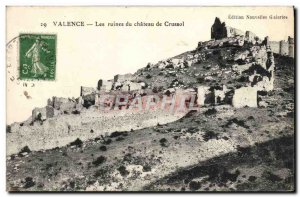 Old Postcard Valencia Ruins Du Chateau De Crussol