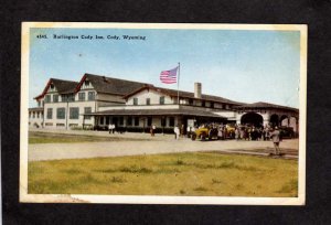 WY Burlington Cody Inn Hotel Cody Wyoming Postcard Nr Yellowstone National Park